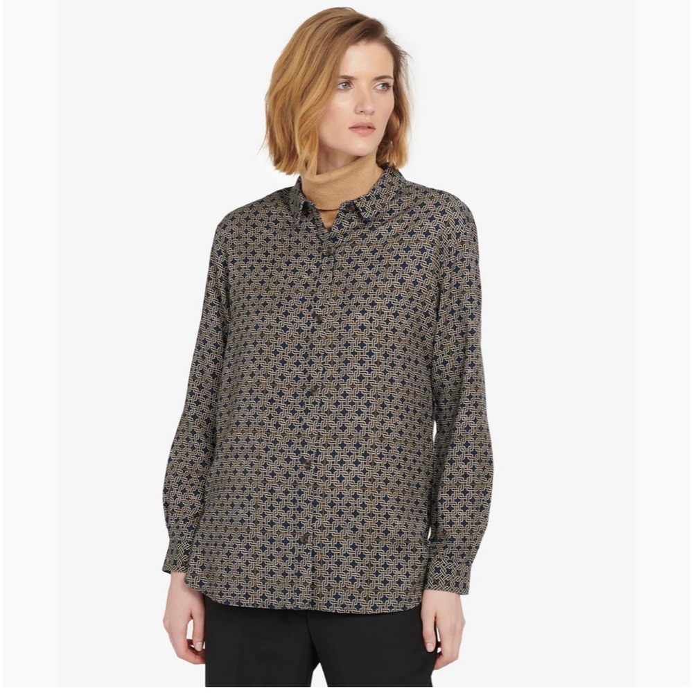 Patterned Black and Gray Women's Top